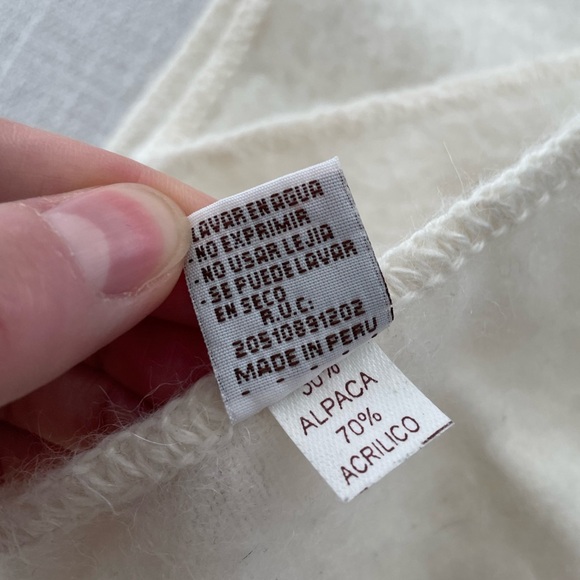 Alpaca camargo ivory scarf - Picture 4 of 5